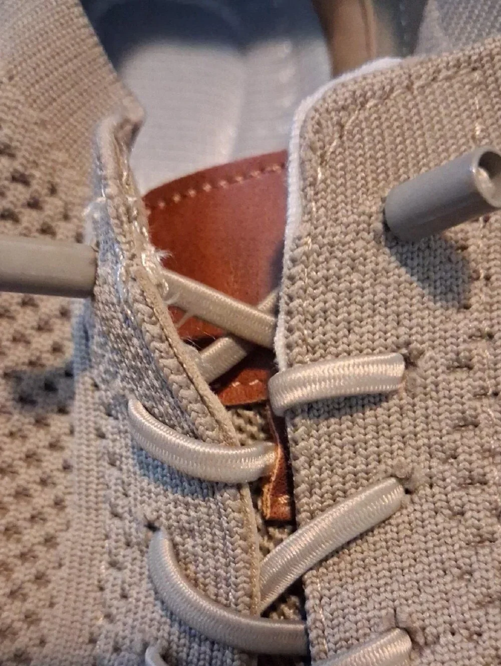 Men's Knit Slip-On Loafers in Light Taupe